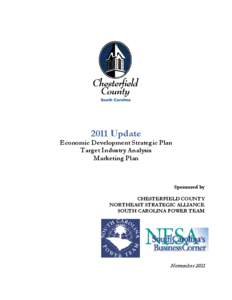 2011 Update  Economic Development Strategic Plan Target Industry Analysis Marketing Plan