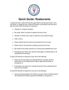 ABC Quick Guide - Restaurants