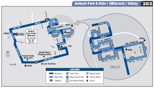 383  Antioch Park & Ride / (Hillcrest) / Oakley