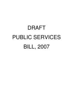 Microsoft Word - PUBLIC SERVICES BILL - AS DISCUSSED ON[removed]doc