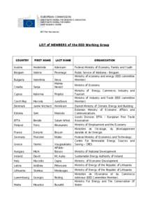 EUROPEAN COMMISSION DIRECTORATE GENERAL FOR RESEARCH & INNOVATION DIRECTORATE GENERAL FOR ENERGY JOINT RESEARCH CENTRE  SET Plan Secretariat