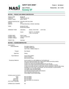 MATERIAL SAFETY DATA SHEET                                                       PAGE 1 OF X