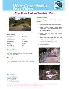 Microsoft Word - Stitt River to Rosebery - needs more info.doc