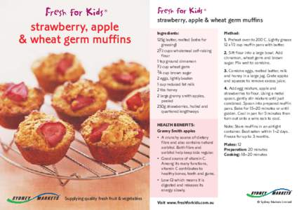 ®  strawberry, apple & wheat germ muffins  ®