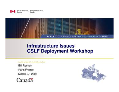 Microsoft PowerPoint - CSLF Deployment Workshop - Infrastructure Issues.ppt
