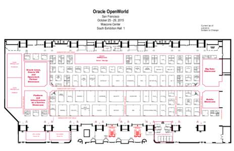 Moscone South Exhibition Hall Floor Plan Oracle OpenWorld San Francisco 2015