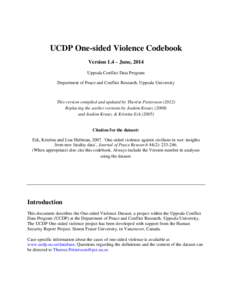 Uppsala University / Democratic Republic of the Congo / Peace / Violence / Human Security Report Project / Nationalist and Integrationist Front / Front for Patriotic Resistance in Ituri / Peace and conflict studies / International relations / Uppsala Conflict Data Program