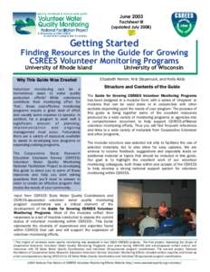 June 2003 Factsheet III (updated July[removed]Getting Started