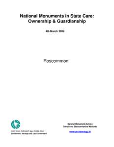 National Monuments in State Care: Ownership & Guardianship 4th March 2009