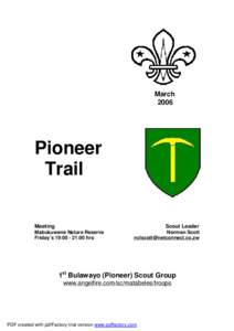 March 2006 Pioneer Trail Meeting