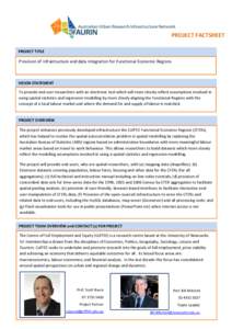 GeoServer / Centre of Full Employment and Equity / Spatial analysis / Infrastructure / Bill Mitchell / Statistics / Geographic information systems / Spatial data analysis