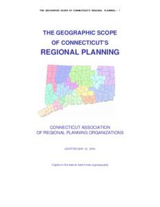 CONSOLIDATION FOR REGIONAL PLANNING ORGANIZATIONS