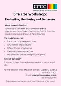 Bitesize Evaluation, Monitoring and outcomes general poster