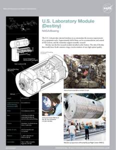 National Aeronautics and Space Administration  U.S. Laboratory Module (Destiny) NASA/Boeing ~~~~~~~~~~~~~~~~~~~~~~~~~~~~~~~~~~~~~~~~~