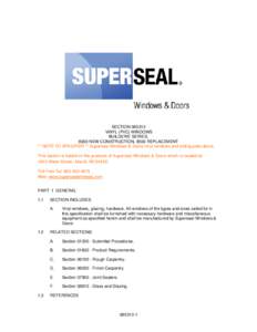 Microsoft Word - Superseal Builders Series Windows 3-Part Long Form Specification.doc