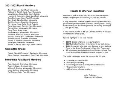[removed]Board Members Terri Anderson, Saint Paul, Minnesota Richard E. Carroll, Saint, Paul, Minnesota