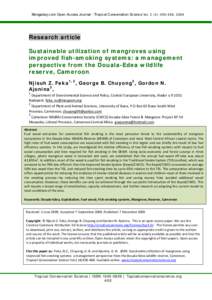 Mangrove conservation and livelihood improvements through the use of improved smoke houses : The case of fishing ports in the Douala Edea Reserve, Cameroon