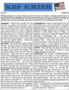 Volume 15  Spring 2010 Published haphazardly on a random schedule as dictated by the whim of the publisher. Information contained herein is extracted from unofficial communiqués, personal discussions and whatever else c