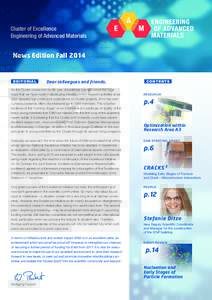 Cluster of Excellence Engineering of Advanced Materials News Edition Falleditorial