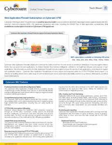 Cyberoam Web Application Firewall Techsheet