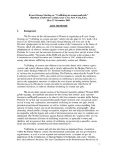 International criminal law / Protocol to Prevent /  Suppress and Punish Trafficking in Persons /  especially Women and Children / United Nations Global Initiative to Fight Human Trafficking / Human trafficking in Australia / Human trafficking / Crime / Organized crime