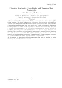 THEF-NIJMNotes on Relativistic πN -amplitudes with Dynamical Pair Suppression Th.A. Rijken and J.W. Wagenaar Institute for Mathematics, Astrophysics, and Particle Physics,