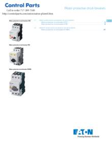 Call to orderhttp://controlparts.com/eaton/eaton-pkzm0.htm Motor protective circuit breakers PKZ 1.1