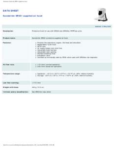 Datasheet: Sundström SR561 supplied air hood
