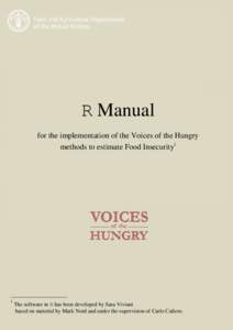 R Manual for the implementation of the Voices of the Hungry methods to estimate Food Insecurityi i