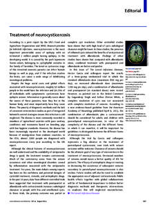 Treatment of neurocysticercosis