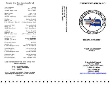 Service Area Stop Locations for all Routes Metro Transit OKC, OK 420 NW 5th Street