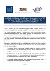 JMIC Joint Statement by UNWTO, WTTC and JMIC[removed]