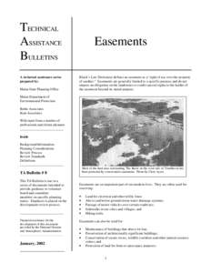 TECHNICAL ASSISTANCE BULLETINS A technical assistance series prepared by: Maine State Planning Office