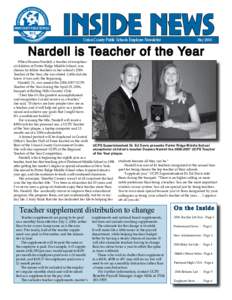 Inside News Union County Public Schools Employee Newsletter May[removed]Nardell is Teacher of the Year