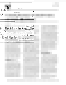 Avoiding Residues in Small Poultry and Game Bird Flocks, PNW 564 (Oregon State University Extension Service