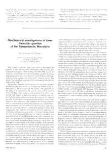 Green, P.FA new look at statistics in fission track dating. Nuclear Tracks, 5, Grindley, G. WThe geomorphology of the Miller Range, Transan- tarctic Mountains with notes on the glacial history of n