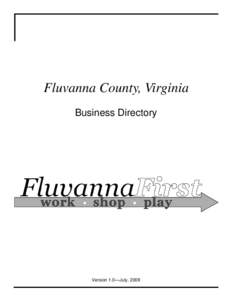 2009 Fluvanna Business Directory - Version[removed]FINAL (Read-Only)