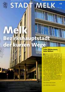 Information der Stadtgemeinde Melk – amtliche Mitteilung – Zugestellt durch Post.at  STADT MELK