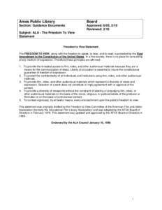 Microsoft Word - ALA Freedom to View Statement 2-10.doc