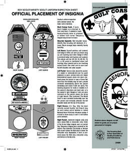 ______________________________________ shoulder seam BOY SCOUT/VARSITY SCOUT UNIFORM INSPECTION SHEET  OFFICIAL PLACEMENT OF INSIGNIA