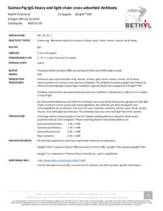 Guinea Pig IgG-heavy and light chain cross-adsorbed Antibody Rabbit Polyclonal Conjugate  DyLight® 650