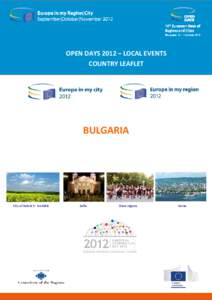 OPEN DAYS 2012 – LOCAL EVENTS COUNTRY LEAFLET BULGARIA  City of Dobrich - NAMRB