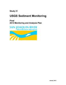 Study 21  USGS Sediment Monitoring Final 2015 Monitoring and Analysis Plan