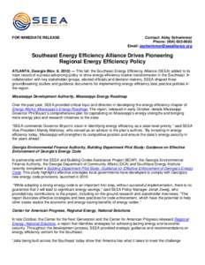 Building Codes Assistance Project / Energy conservation in the United States / Energy conservation / Georgia Environmental Finance Authority / Energy policy / Sustainable building / Environment