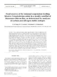 Food and drink / Cerastoderma edule / Cockle / Isotope analysis / C. edule / Cerastoderma / Isotopes of carbon / Primary production / Carbon-13 / Cardiidae / Chemistry / Biology