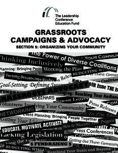 GRASSROOTS CAMPAIGNS & ADVOCACY SECTION 5: ORGANIZING YOUR COMMUNITY Thinking