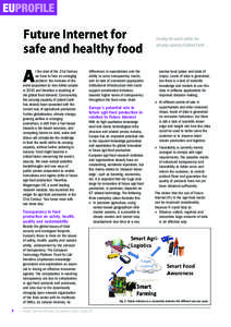 EUPROFILE  Future Internet for safe and healthy food  A