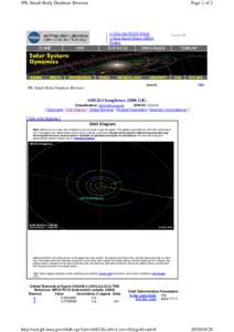 Astrodynamics / Orbital elements / Main Belt asteroids / Orbit / Comet Lulin / Solar System / Comets / 238P/Read / C/2010 X1 / Celestial mechanics / Astronomy / Planetary science