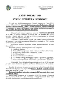 COMUNE DI BIBBONA PROVINCIA DI LIVORNO AREA AFFARI GENERALI Ufficio Politiche Sociali[removed]