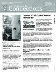 From the Little Compton Community Center February – April 2011 In this issue:  Community